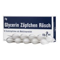 GLYCERIN ZÄPFCHEN Rösch 2 g gegen Verstopfung