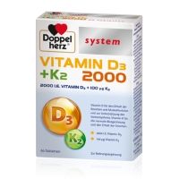 DOPPELHERZ Vitamin D3 2000+K2 system Tabletten